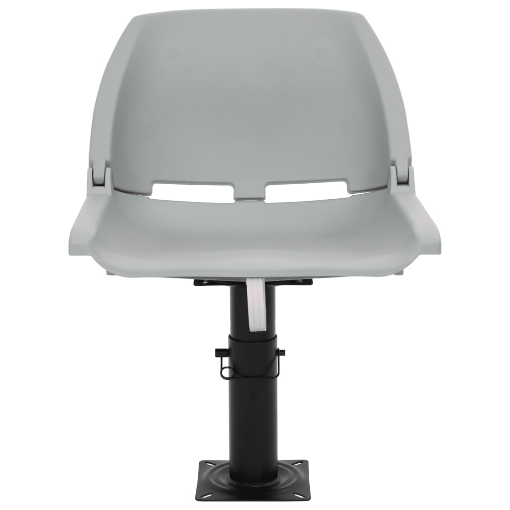Vidaxl 2-delige bootstoelenset inklapbaar 48x51x41 cm grijs