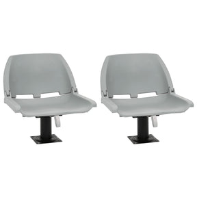 Vidaxl 4-delige bootstoelenset inklapbaar 48x51x41 cm grijs