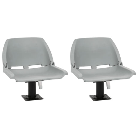 Vidaxl 4-delige bootstoelenset inklapbaar 48x51x41 cm grijs