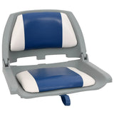Vidaxl 2-delige bootstoelenset inklapbaar 48x51x41 cm blauw en wit