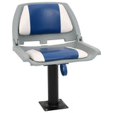 Vidaxl 4-delige bootstoelenset inklapbaar 48x51x41 cm blauw en wit