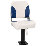 Vidaxl bootstoel 2 set inklapbaar 41x36x48 cm blauw en wit