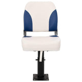 Vidaxl bootstoel 2 set inklapbaar 41x36x48 cm blauw en wit