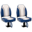 Vidaxl bootstoelen inklapbaar 2 st met hoge rugleuning
