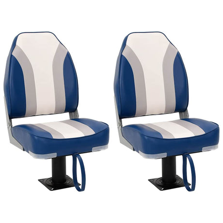 Vidaxl bootstoelen inklapbaar 2 st met hoge rugleuning