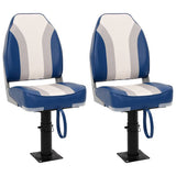 Vidaxl bootstoelen inklapbaar 2 st met hoge rugleuning
