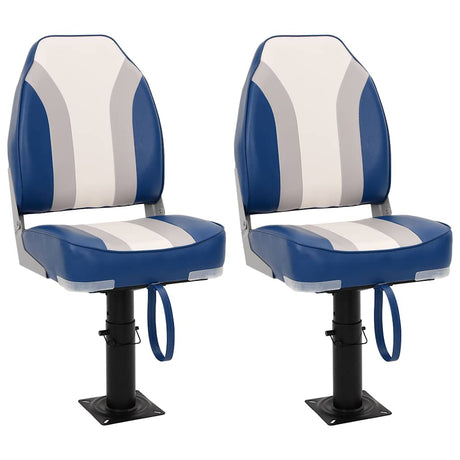 Vidaxl bootstoelen inklapbaar 2 st met hoge rugleuning