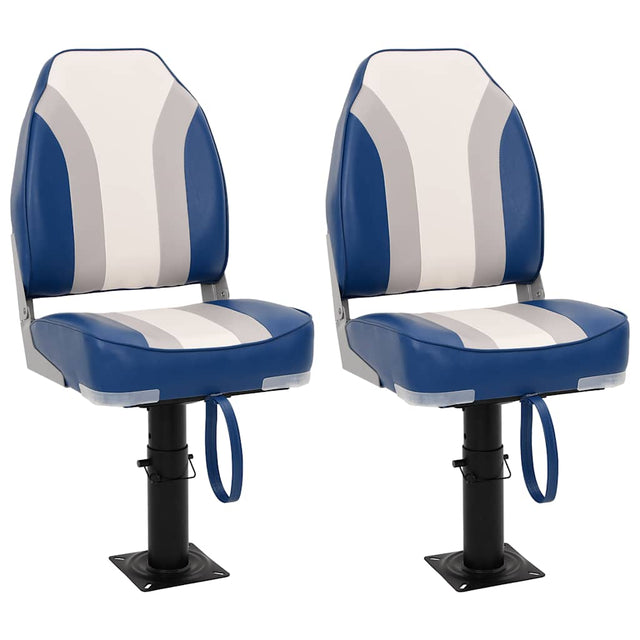 Vidaxl bootstoelen inklapbaar 2 st met hoge rugleuning