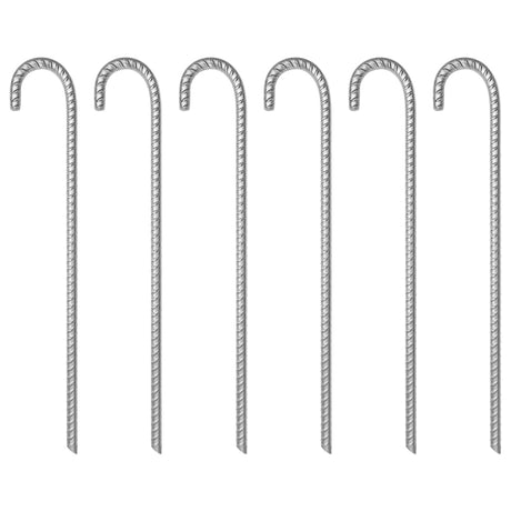 Vidaxl tentharingen 6 st ø12 mm 41,5 cm gegalvaniseerd staal
