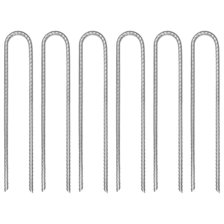 Vidaxl tentharingen 6 st u-vormig ø7 mm 30 cm gegalvaniseerd staal