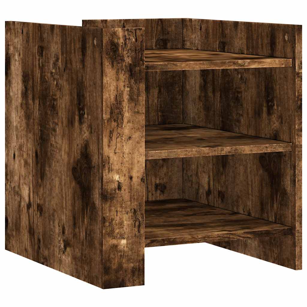 Vidaxl nachtkastje 45x50x50 cm bewerkt hout gerookt eikenkleurig
