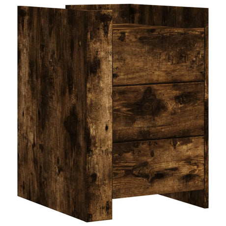 Vidaxl nachtkastje 45x50x65 cm bewerkt hout gerookt eikenkleurig