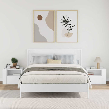 Vidaxl nachtkastjes 2 st wandgemonteerd 45x30x35 cm wit