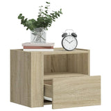 Vidaxl nachtkastjes 2 st wandgemonteerd 45x30x35 cm sonoma eikenkleur
