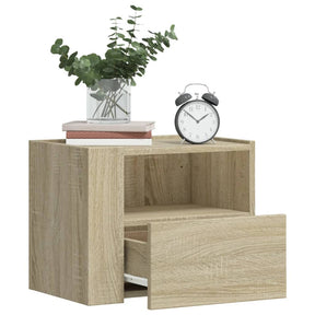 Vidaxl nachtkastjes 2 st wandgemonteerd 45x30x35 cm sonoma eikenkleur