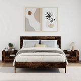 Vidaxl nachtkastjes 2 st wandgemonteerd 45x30x35 cm gerookt eikenkleur