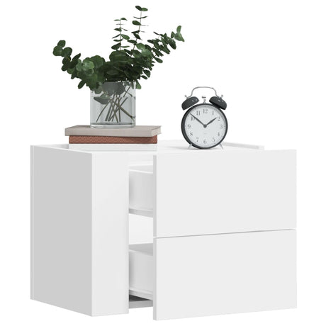 Vidaxl nachtkastje wandgemonteerd 45x30x35 cm wit