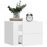 Vidaxl nachtkastjes 2 st wandgemonteerd 45x30x35 cm wit