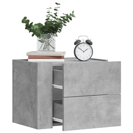 Vidaxl nachtkastje wandgemonteerd 45x30x35 cm betongrijs
