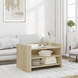 Vidaxl salontafel 80x50x50 cm bewerkt hout sonoma eikenkleurig