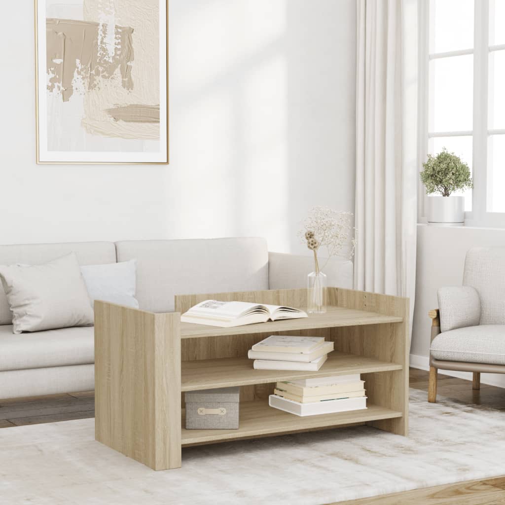 Vidaxl salontafel 100x50x50 cm bewerkt hout sonoma eikenkleurig