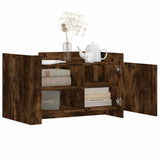 Vidaxl salontafel 80x50x50 cm bewerkt hout gerookt eikenkleurig