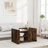 Vidaxl salontafel 80x50x50 cm bewerkt hout gerookt eikenkleurig