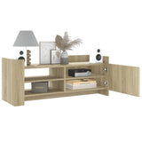 Vidaxl tv-meubel 100x35x40 cm bewerkt hout sonoma eikenkleurig