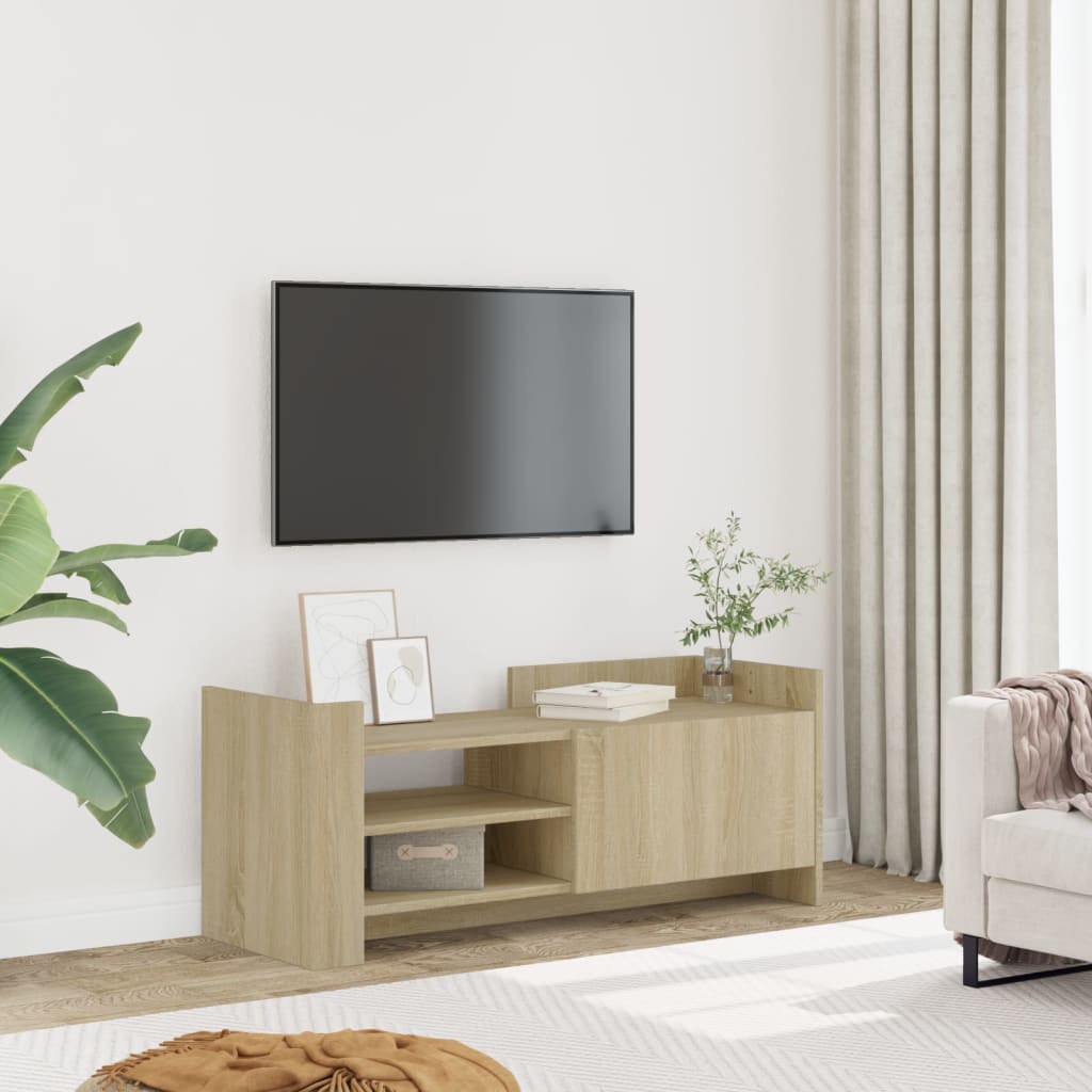 Vidaxl tv-meubel 100x35x40 cm bewerkt hout sonoma eikenkleurig