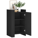 Vidaxl dressoir 45x35x75 cm bewerkt hout zwart