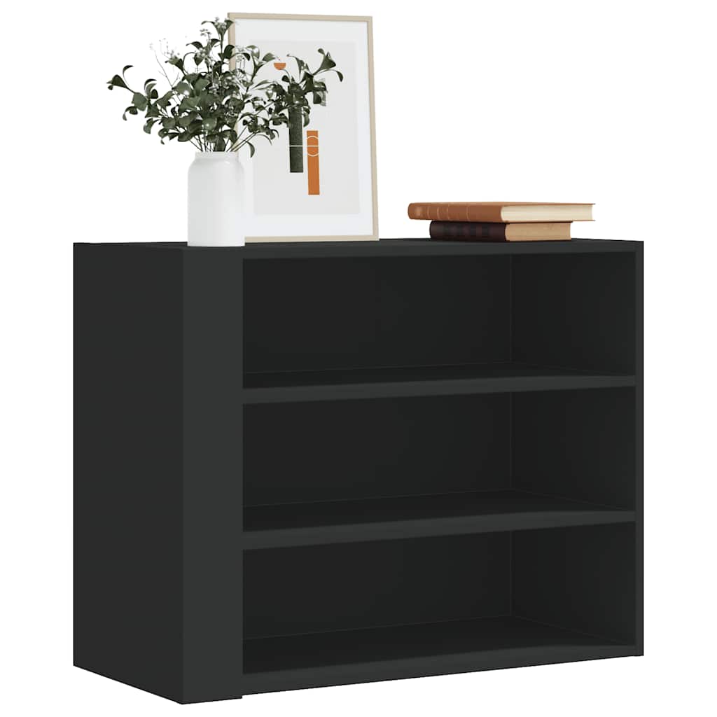 Vidaxl wandkast 75x35x60 cm bewerkt hout zwart