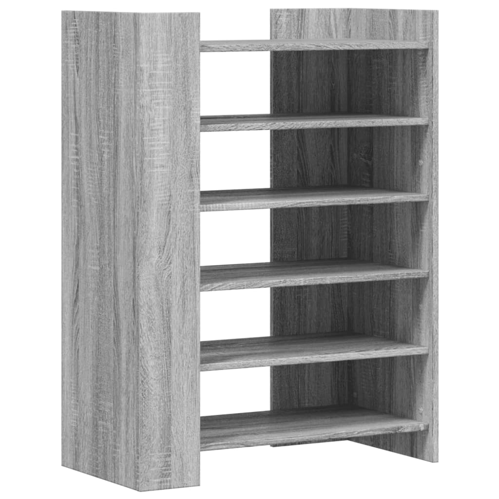 Vidaxl schoenenkast 74,5x37,5x100 cm bewerkt hout grijs sonoma eiken