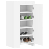 Vidaxl Shoe Cabinet 52x37.5x100 cm Forarbejdet træhvide