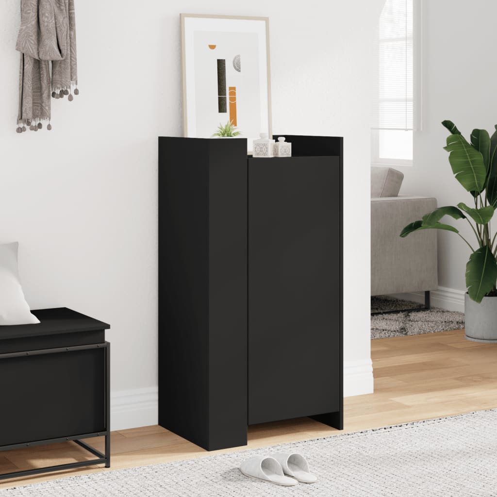 Vidaxl Cabinet da scarpe 52x37.5x100 cm Proprieted Black