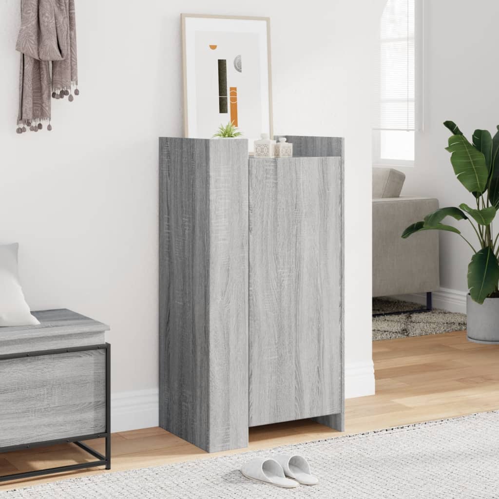 Vidaxl Shoe cabinet 52x37.5x100 cm Properted Wood Gray Sonoma Oak