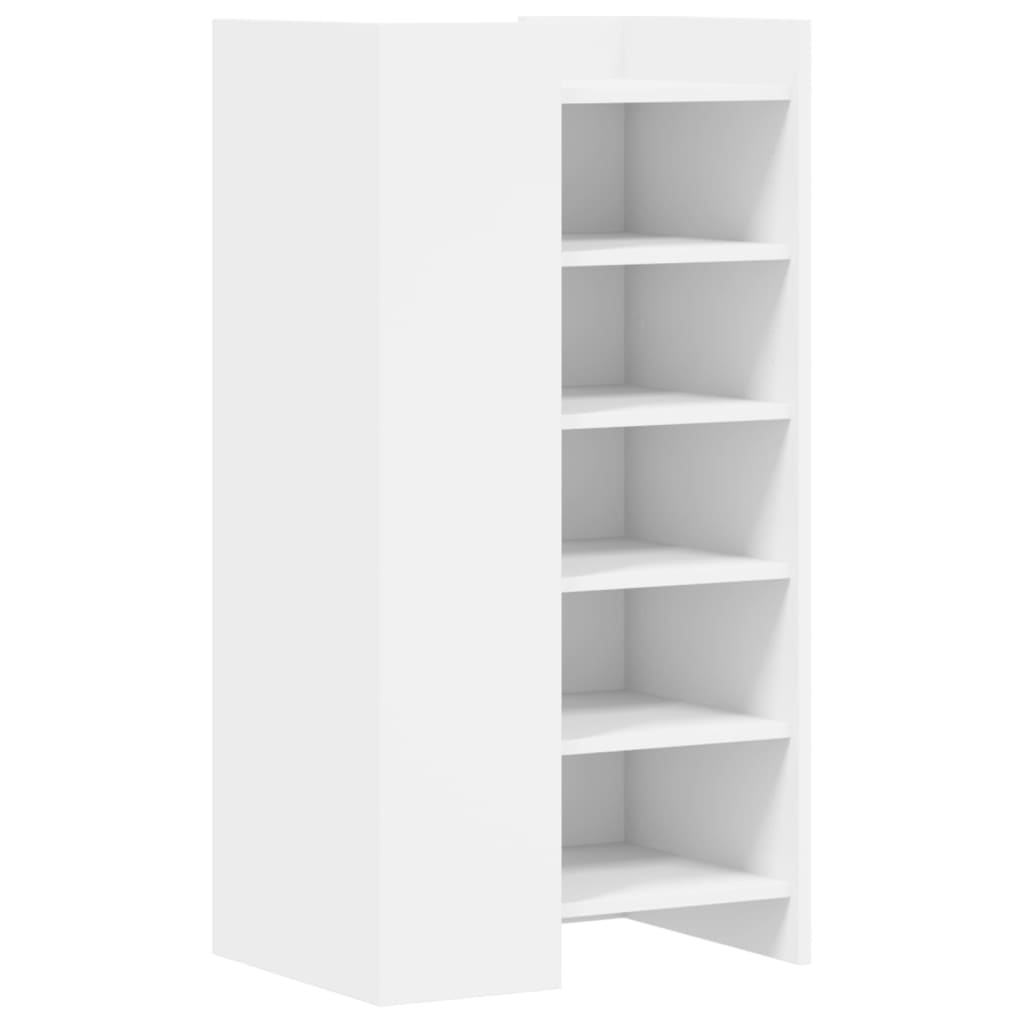 Vidaxl Cabinet da scarpe 52x37.5x100 cm Bianco in legno elaborato