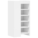 Vidaxl Cabinet da scarpe 52x37.5x100 cm Bianco in legno elaborato