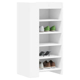 Vidaxl Cabinet da scarpe 52x37.5x100 cm Bianco in legno elaborato