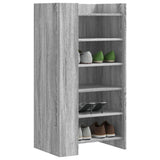 Gabinete de zapatos Vidaxl 52x37.5x100 cm de madera propiedad de madera gris ok