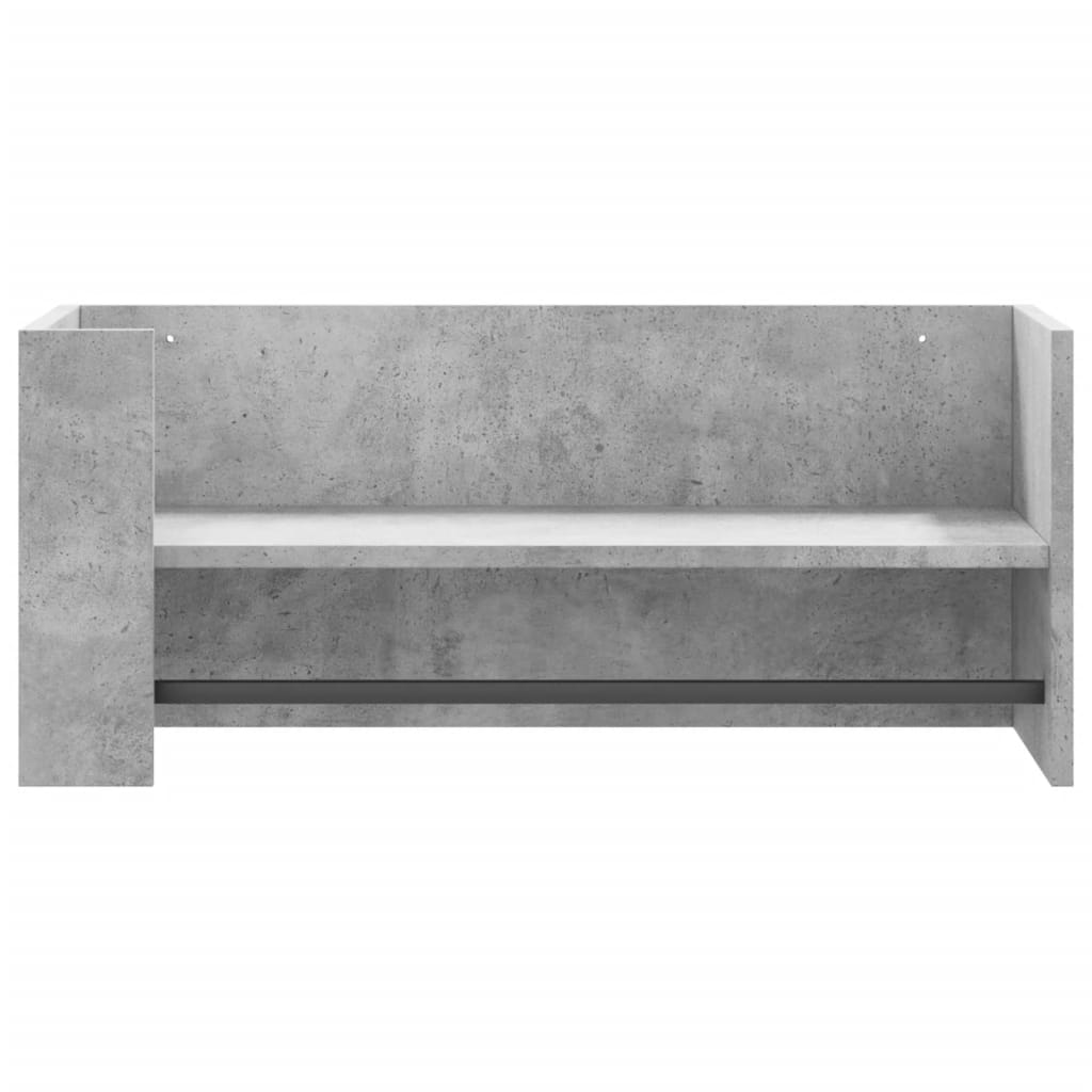 Vidaxl wandschap 70,5x35x30,5 cm bewerkt hout betongrijs