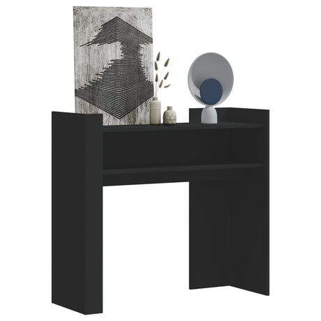 Vidaxl wandtafel 100x35x90 cm bewerkt hout zwart