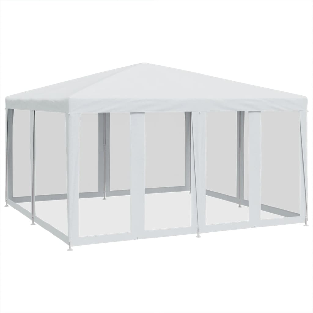 Vidaxl partytent met 8 mesh zijwanden 4x4 m hdpe wit