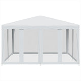 Vidaxl partytent met 8 mesh zijwanden 4x4 m hdpe wit