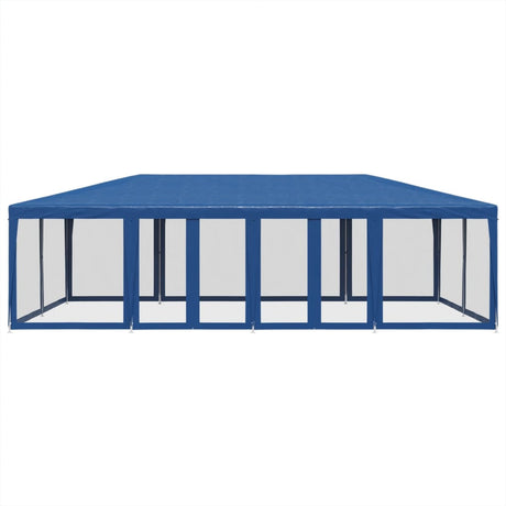 Vidaxl partytent met 12 mesh zijwanden 8x4 m hdpe blauw