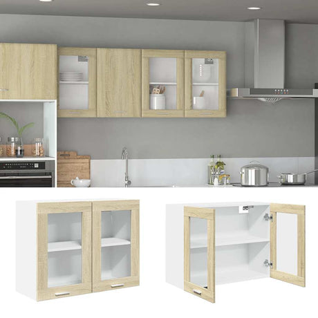 Vidaxl bovenkast lyon 80x31x60 cm bewerkt hout sonoma eikenkleurig
