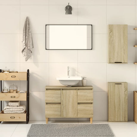 Vidaxl badkamerkast wandgemonteerd 32x20x67 cm sonoma eikenkleurig