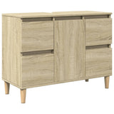 Vidaxl wastafelkast 80x33x60 cm bewerkt hout sonoma eikenkleurig