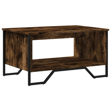 Vidaxl salontafel 75x51x40 cm bewerkt hout gerookt eikenkleurig
