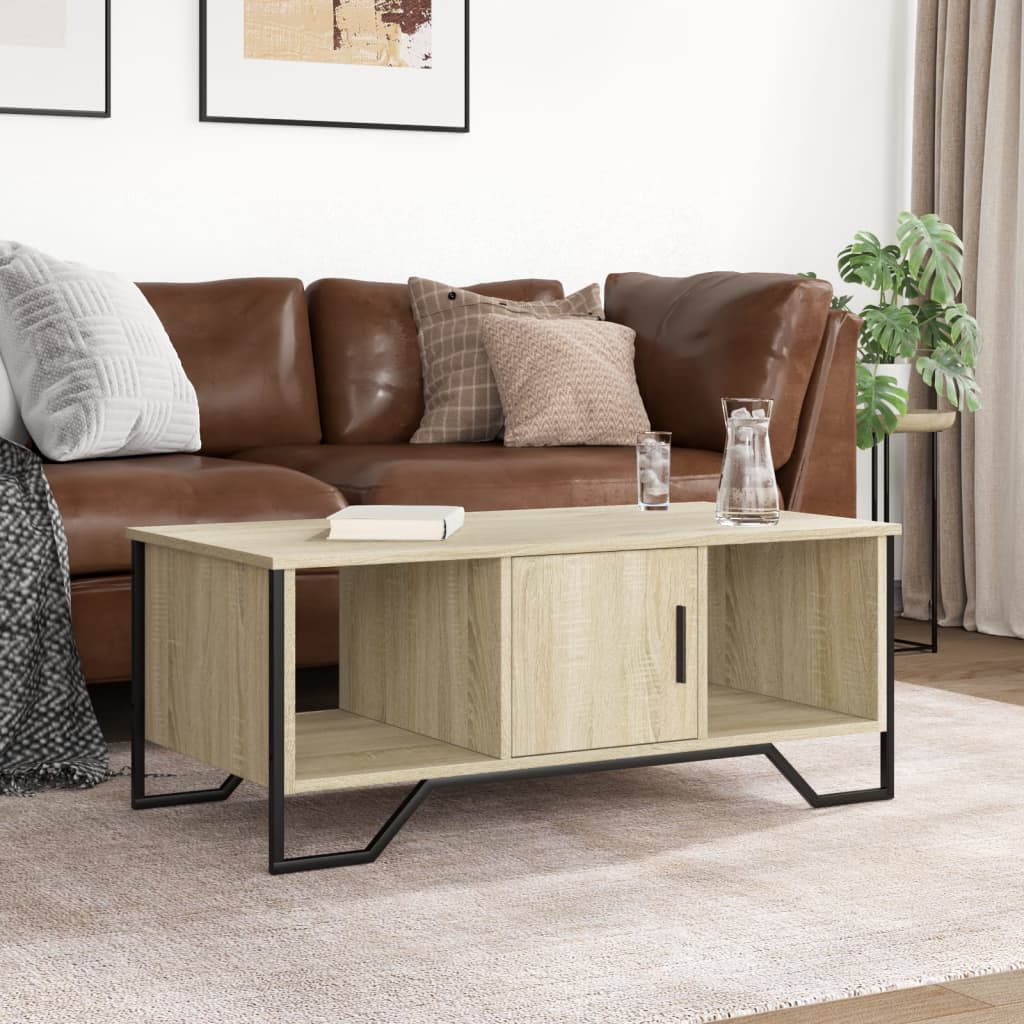 Vidaxl salontafel 100x51x40 cm bewerkt hout sonoma eikenkleurig