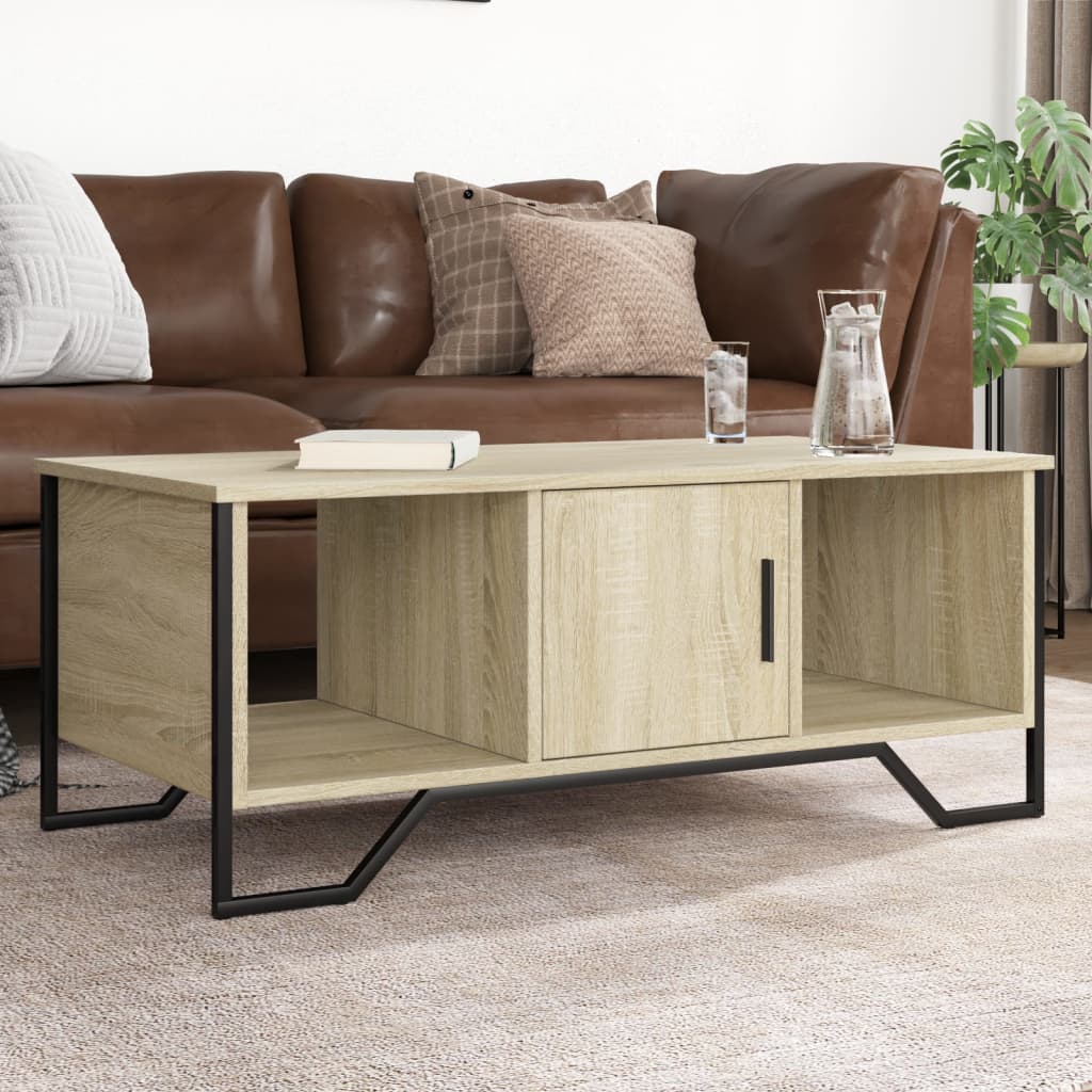 Vidaxl salontafel 100x51x40 cm bewerkt hout sonoma eikenkleurig